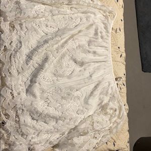 White crocheted off the shoulder top